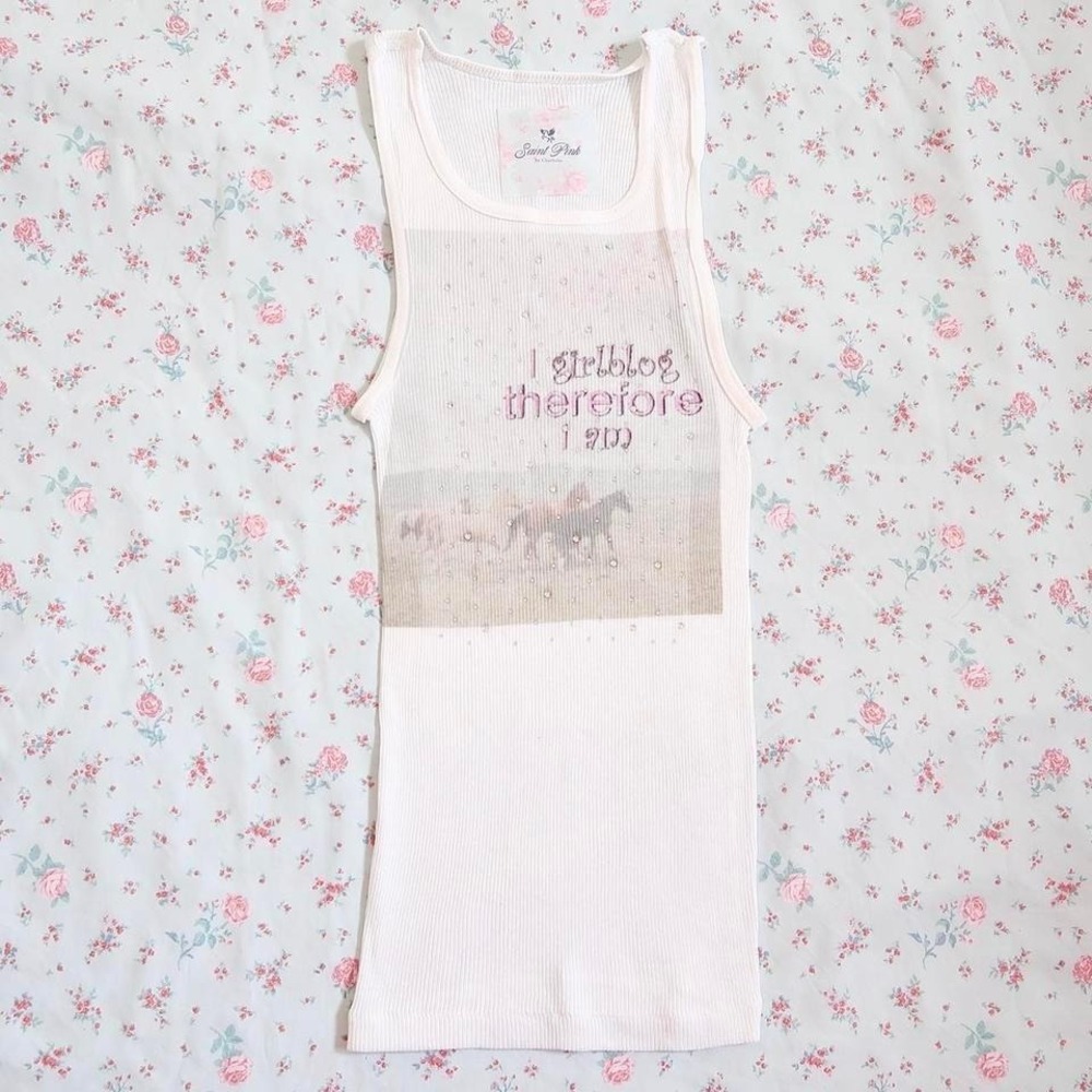 i girlblog therefore i am horse graphic tank top